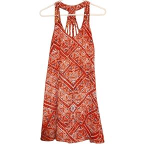 City triangles women's medium red, white, and blue sleeveless halter back dress